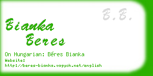bianka beres business card